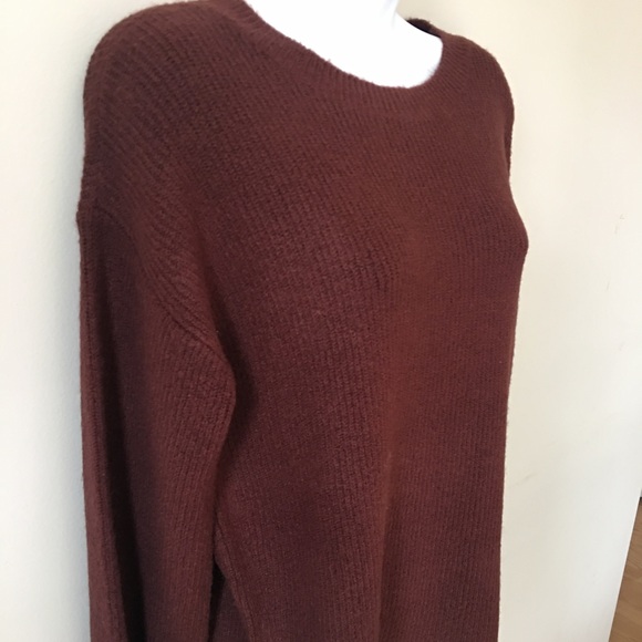Burgundy/Rust Sweater with Wrist Bows - Picture 2 of 7